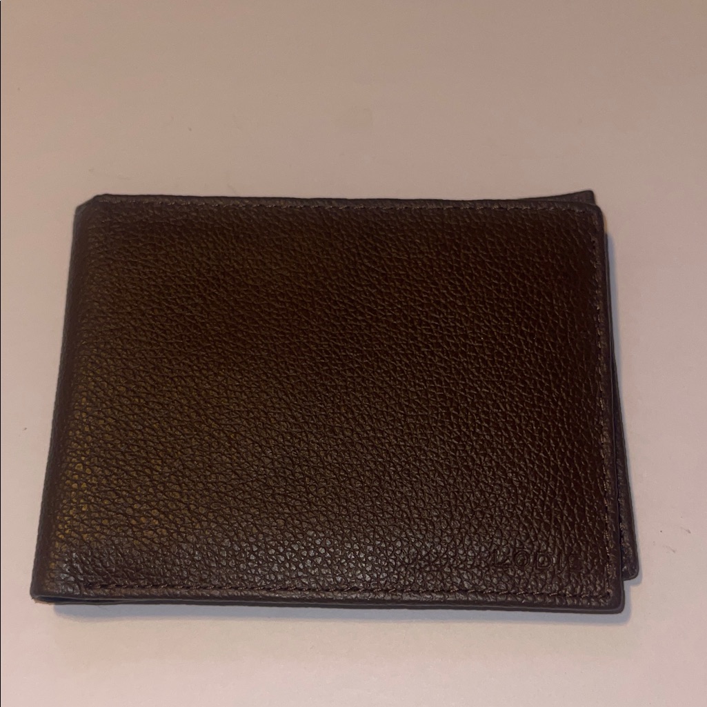 Lodis Mens Dark Brown Leather Card  Key Holder